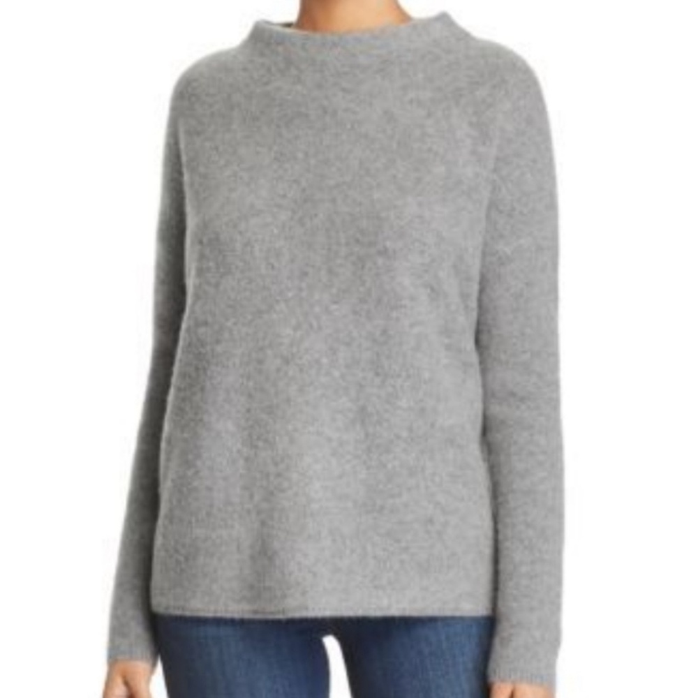 C by Bloomingdale's  2 Ply Cashmere Brushed Mockneck Oversized Boxy Sweater XL.